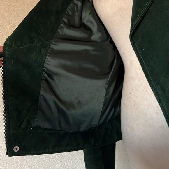 Blank NYC, Size small, Dark Green Suede Jacket - Picture 3 of 14